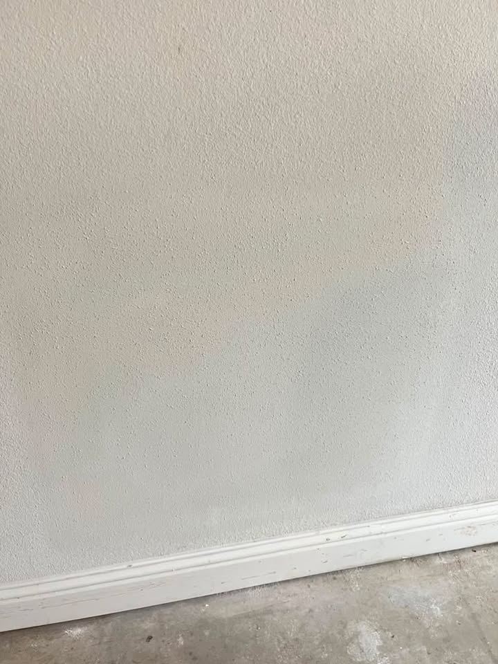 The same wall blended and textured so the patch disappears